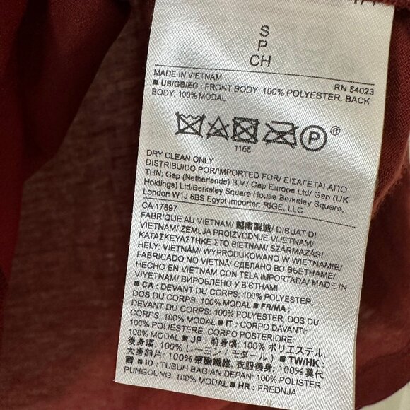 Banana Republic Burnt Orange Long-sleeved Two-fabric Top, Size S - Picture 3 of 6